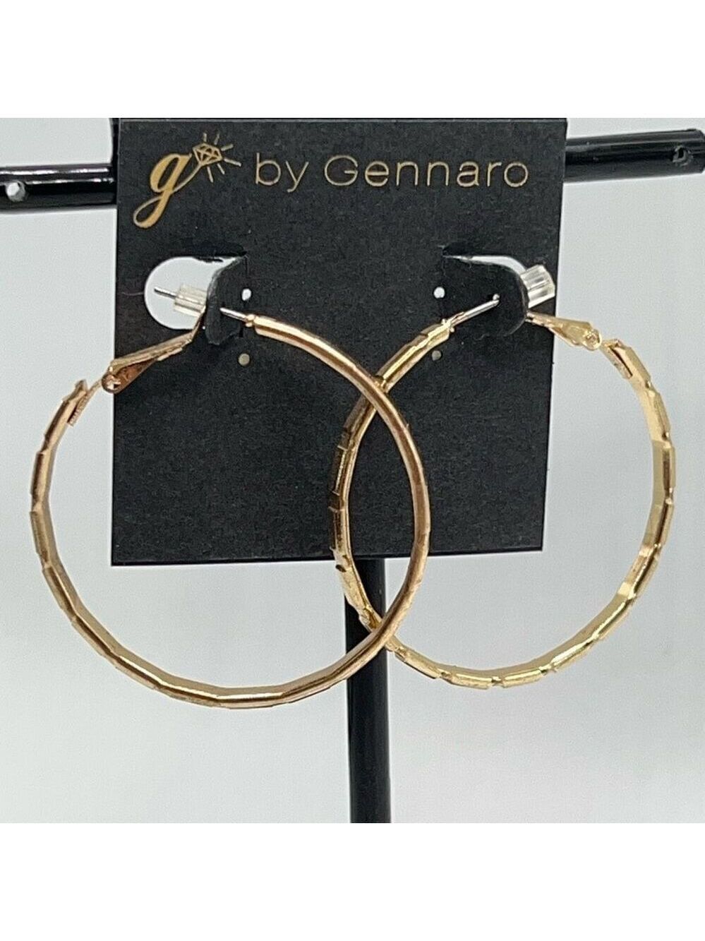 Gennaro Golden Hoop Earrings 70's Vibe